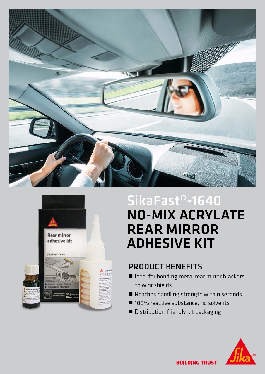 SikaFast®-1640 - No-Mix Acrylate Rear Mirror Adhesive Kit