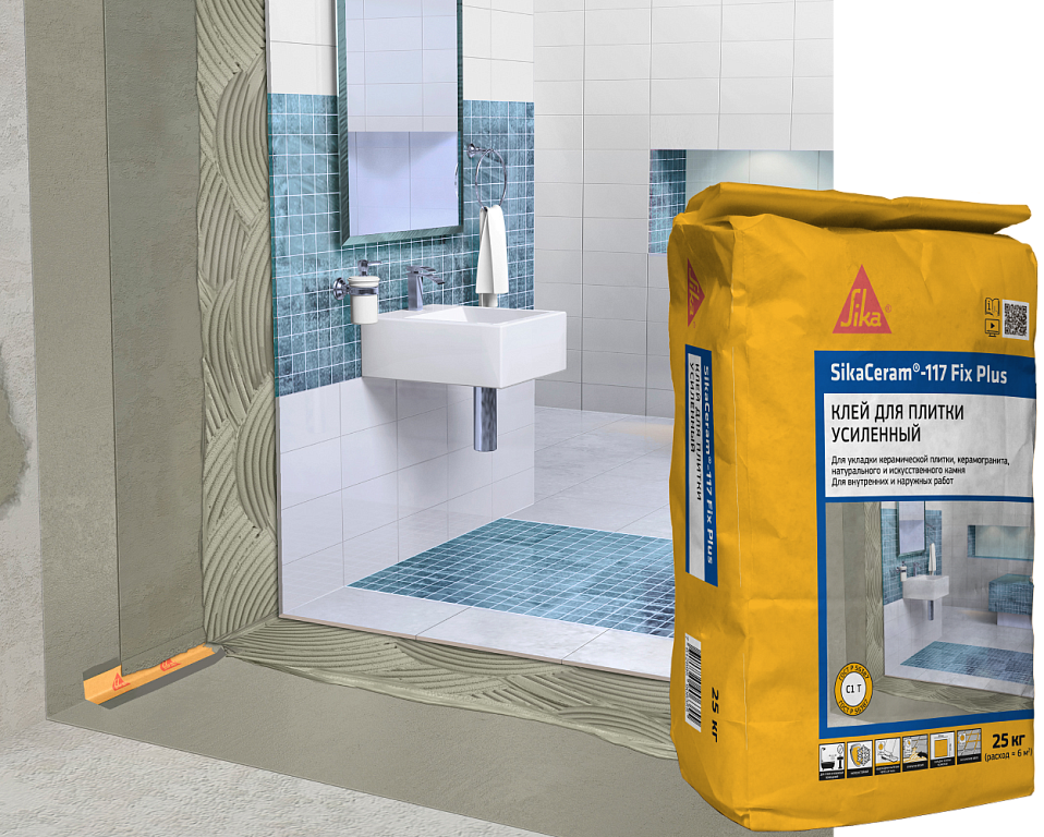 НОВИНКА ОТ SIKA: Клей для укладки керамической плитки и керамогранита SikaCeram®-117 Fix Plus